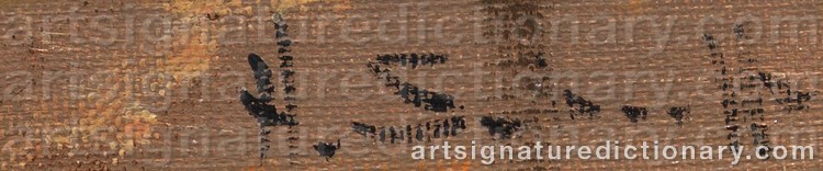 Authentic signature by Henri Alexis SCHAEFFER on  artwork