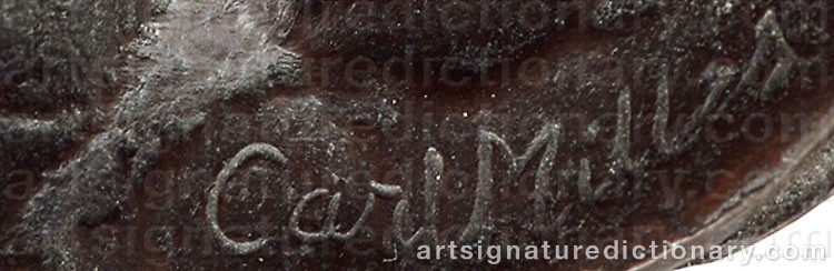 Signature by Carl MILLES