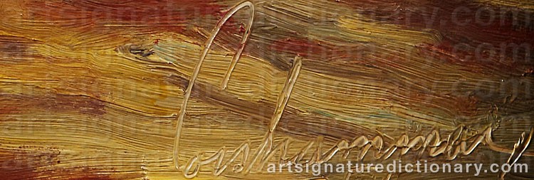 Authentic signature by Åke CORSHAMMAR on artwork