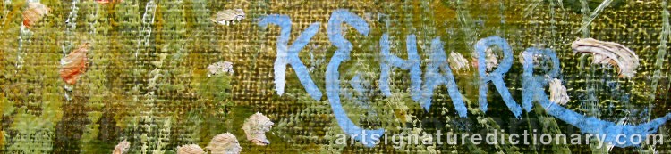 Authentic signature by Karl Erik HARR on  artwork