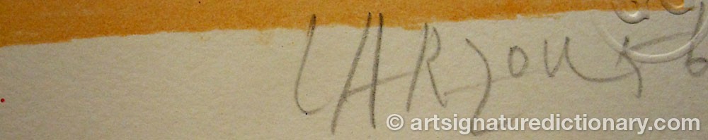 Authentic signature by Jean CARZOU on artwork