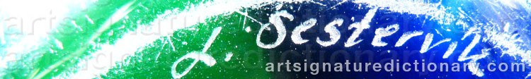 Authentic signature by Lars SESTERVIK on  artwork