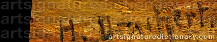 Authentic signature by Heinrich DEUCHERT on  artwork