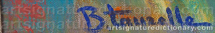 Authentic signature by Bernard TAURELLE on  artwork