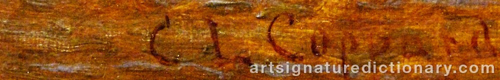 Authentic signature by Charles Law COPPARD on  artwork