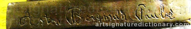 Signature by Astri BERGMAN-TAUBE