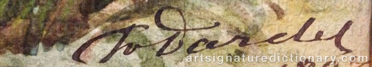 Signature by Fritz Von DARDEL
