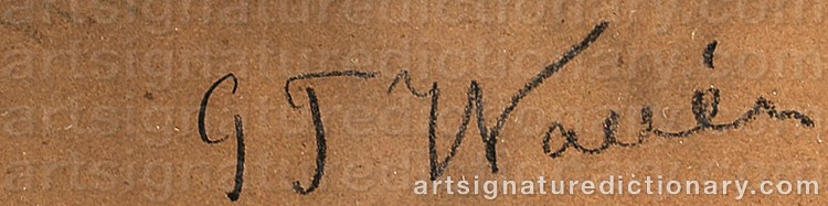 Signature by Gustaf Theodor WALLÉN