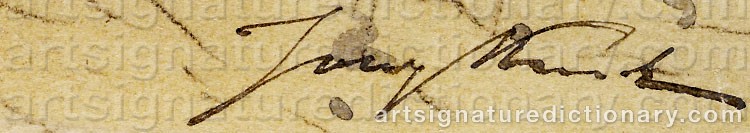 Authentic signature by Johan Barthold JONGKIND on artwork