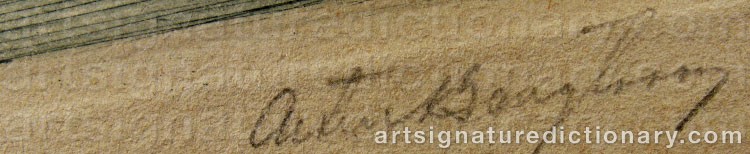 Authentic signature by Artur BENGTSSON on  artwork