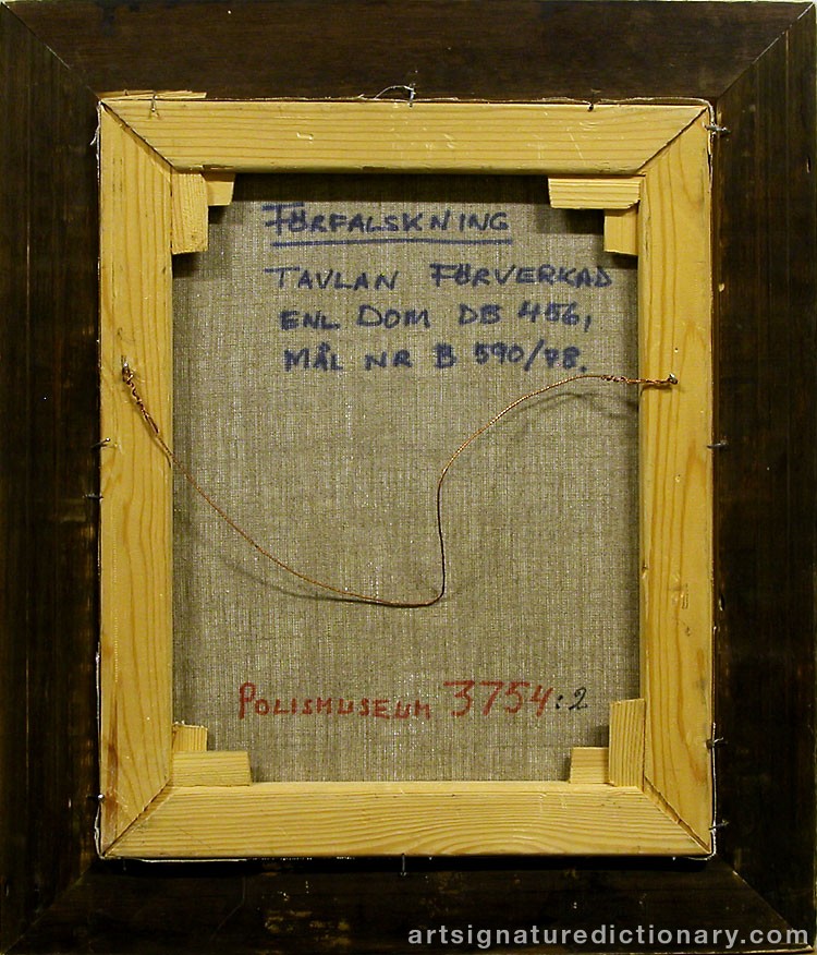 Close-up details showing Stellan MÖRNER signature forgery characteristics