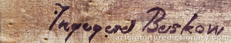 Signature by Ingegerd BESKOW
