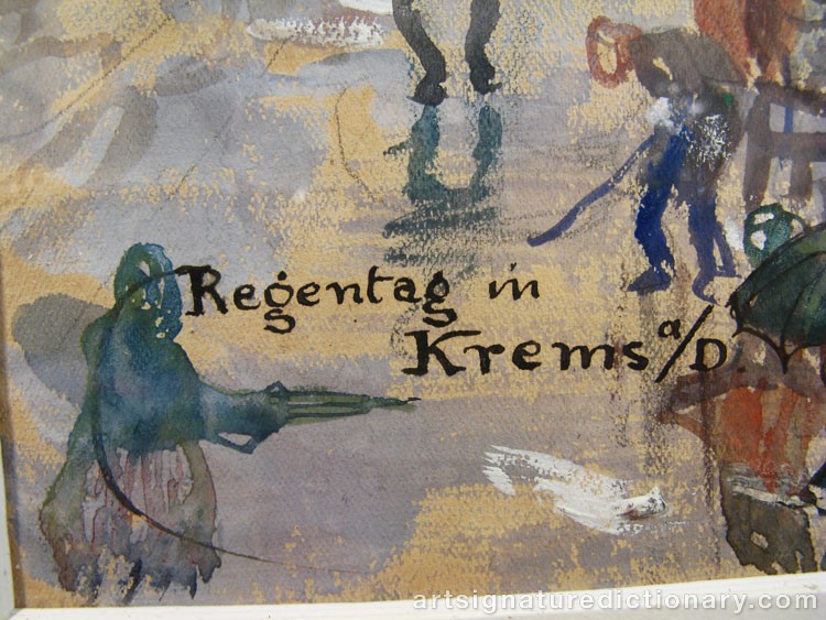 Close-up details showing Oskar LASKE signature forgery characteristics