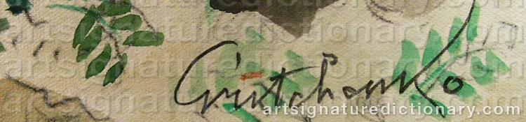 Signature by Alexis Vasilievich GRITCHENKO