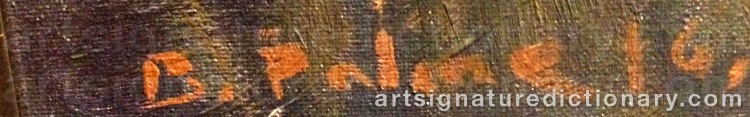Authentic signature by Birger PALME on  artwork