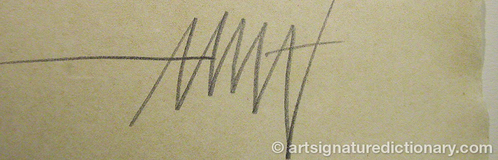Authentic signature by Frederic AMAT on Drawing/Graphic/Print artwork
