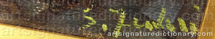 Authentic signature by Salvatore FEDERICO on  artwork