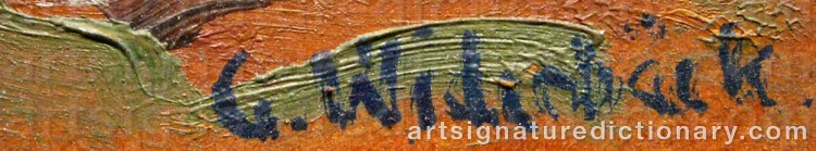 Signature by Gusten WIDERBÄCK
