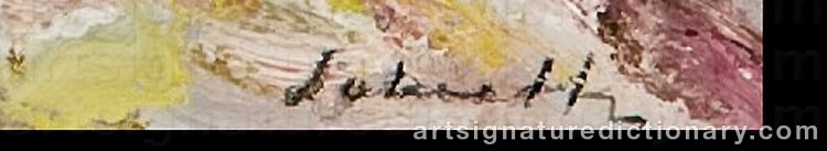 Authentic signature by Ørnulf SALICATH on  artwork