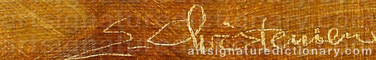 Authentic signature by Emilie CHRISTENSEN on  artwork
