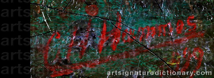 Authentic signature by Christiaan Hendrik HAMMES on Painting/Watercolour artwork