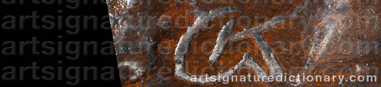 Authentic signature by Georg KOLBE on  artwork