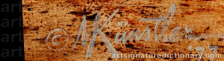 Authentic signature by Morton ‘Mort’ KÜNSTLER on Painting/Watercolour artwork