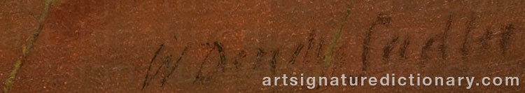 Authentic signature by Walter Dendy SADLER on  artwork