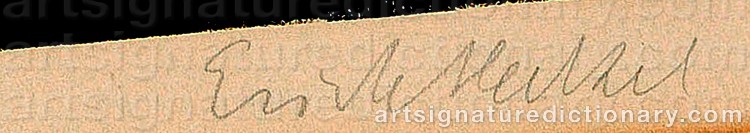 Signature by Erich HECKEL