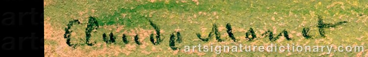 Signature by Claude MONET
