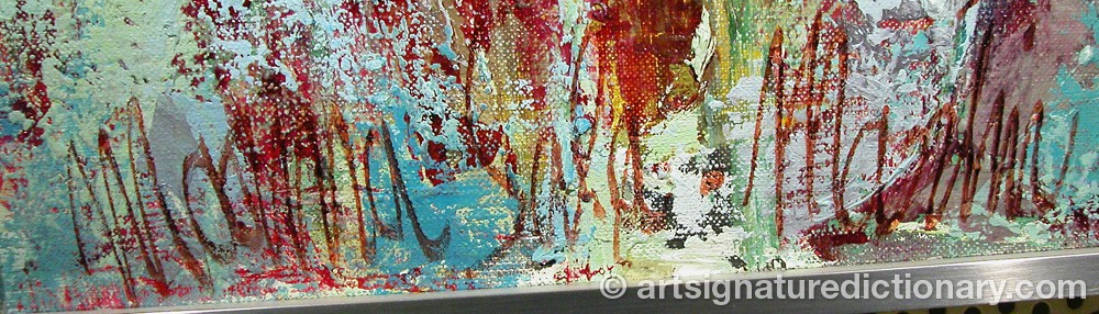 Authentic signature by Marina SALA-MARTIN on artwork