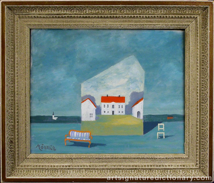 Close-up details showing Stellan MÖRNER signature forgery characteristics