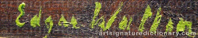 Signature by Edgar WALLIN
