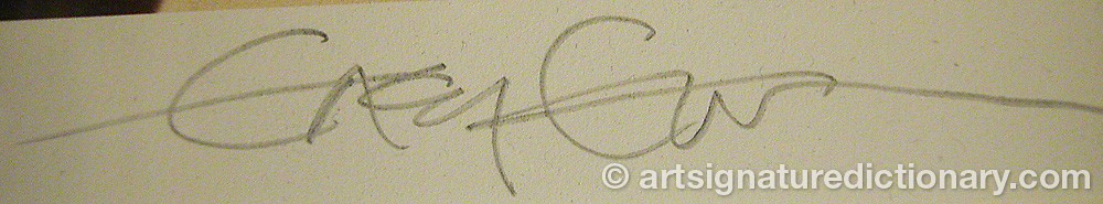 Authentic signature by Greg GORMAN on  artwork
