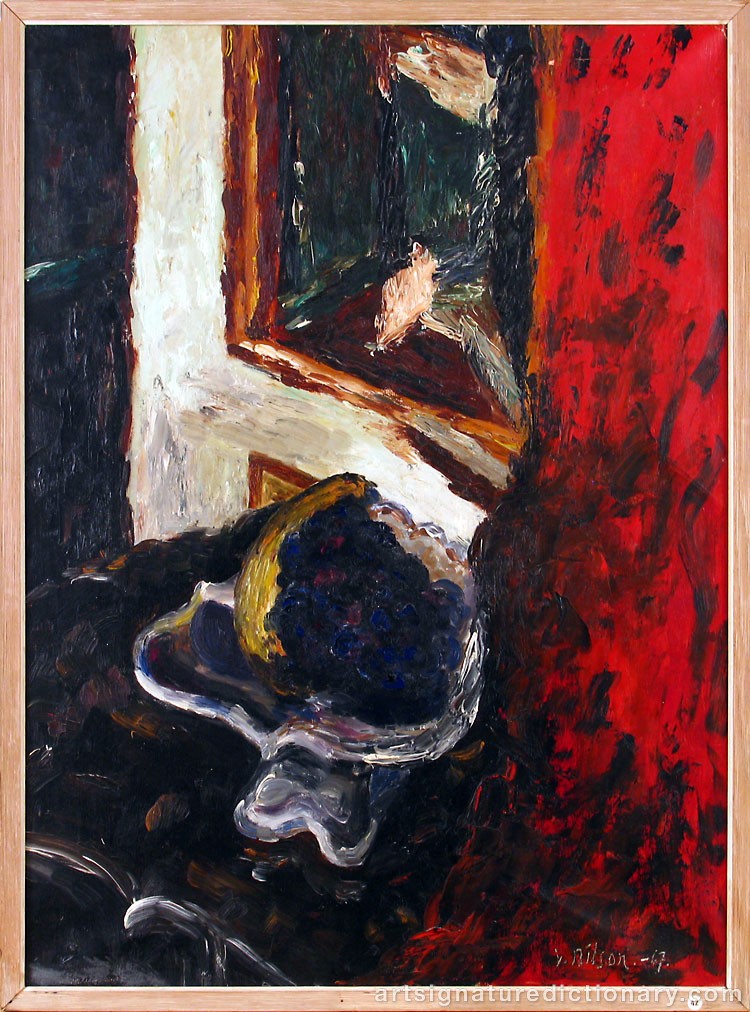 Close-up details showing Vera NILSSON signature forgery characteristics