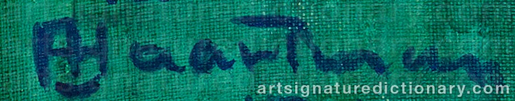 Signature by Axel HAARTMAN