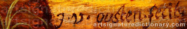Authentic signature by Izaack Van OOSTEN on  artwork