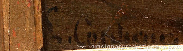 Authentic signature by Philibert Léon COUTURIER on  artwork