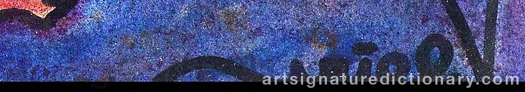 Authentic signature by Uriel BIRNBAUM on  artwork