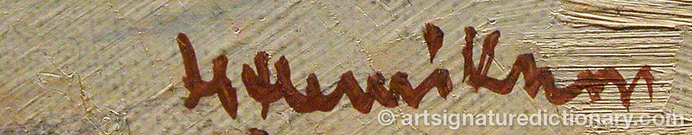 Authentic signature by Harry HENRIKSSON on Painting/Watercolour artwork