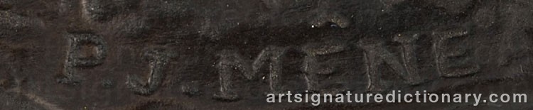 Signature by Pierre Jules MENE