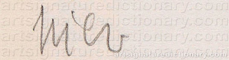 Authentic signature by Walter DEXEL on  artwork