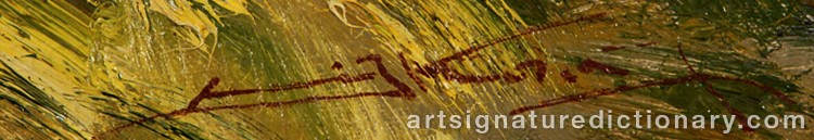 Authentic signature by Emil Jean (Jr.) KOSA on Painting/Watercolour artwork