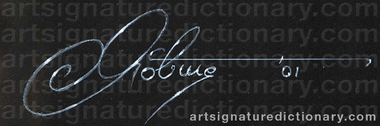 Authentic signature by Michael MÖBIUS on Painting/Watercolour artwork