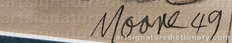 Signature by Henry MOORE