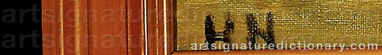 Authentic signature by Søren HJORTH-NIELSEN on artwork