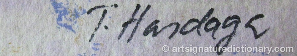 Authentic signature by Tarik HARDAGA on Painting/Watercolour artwork