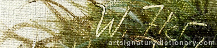 Authentic signature by Wolmer ZIER on Painting/Watercolour artwork