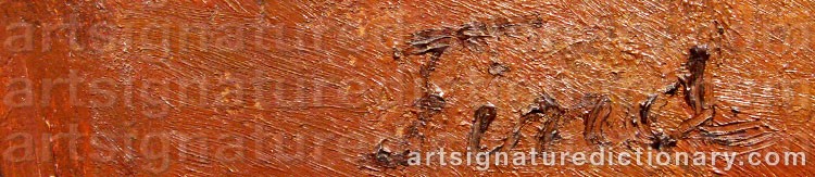 Authentic signature by Ludvig FIND on  artwork