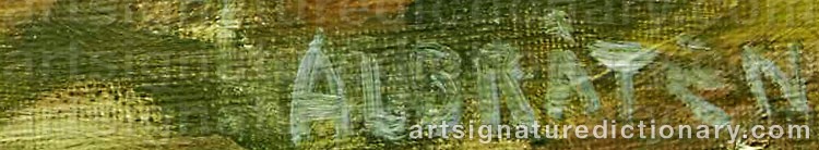 Authentic signature by Våge ALBRÅTEN on artwork